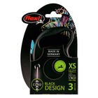 Рулетка Flexi Black Design XS (до 8 кг) 3 м трос, черный/голубой - Фото 4