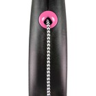 Рулетка Flexi Black Design XS (до 8 кг) 3 м трос, черный/розовый - Фото 3