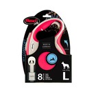 Рулетка Flexi NEW LINE Comfort L (до 50 кг) лента, 8 м серый/красный - Фото 2