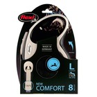Рулетка Flexi NEW LINE Comfort L (до 50 кг) лента, 8 м серый/черный - Фото 5