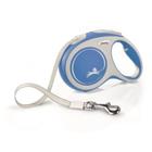 Рулетка Flexi NEW LINE Comfort L (до 60 кг) лента, 5 м серый/голубой 5423238 - фото 676171