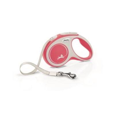 Рулетка Flexi NEW LINE Comfort S (до 15 кг) лента, 5 м серый/красный