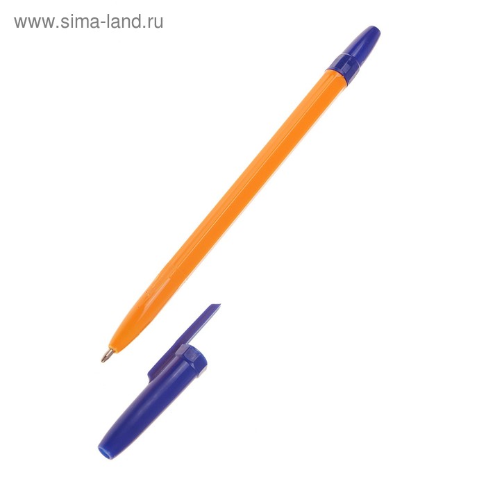 Ручка шариковая 0,7 мм, синяя, корпус тонированный "Спираль красная", масляные чернила - Фото 1
