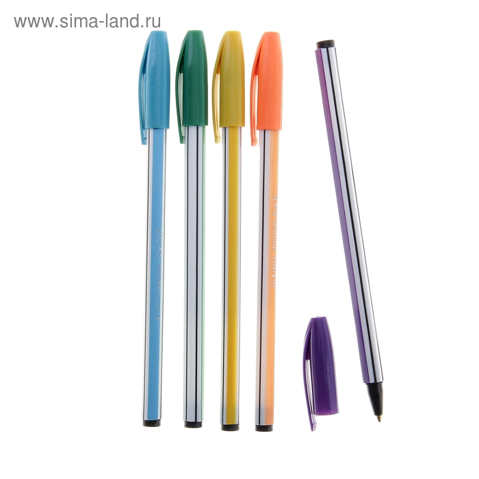 Ручка шариковая "Полосатая" стержень синий - Фото 1