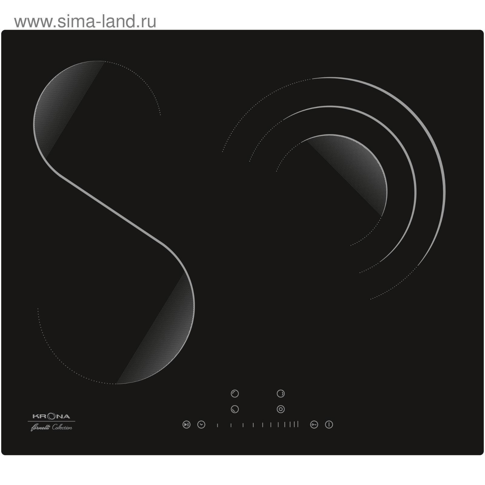 Варочная поверхность KRONA TERZO 60 BL, электрическая, 3 конфорки ...