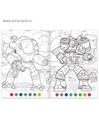 Раскраска по номерам «Атака роботов», 16 стр., формат А4 - Фото 4
