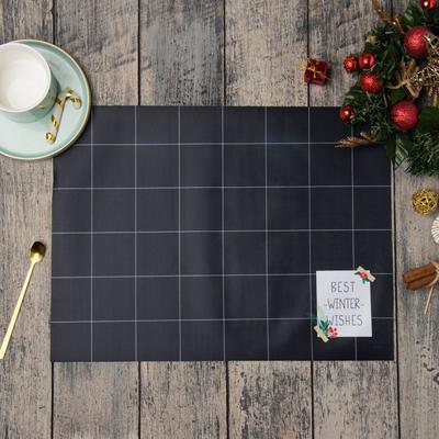 Салфетка сервировочная новогодняя на стол «Этель» Best winter wishes, чёрная, 30×40 см