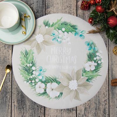 Салфетка сервировочная на стол «Этель» Beautiful Christmas, 30×30 см, оксфорд