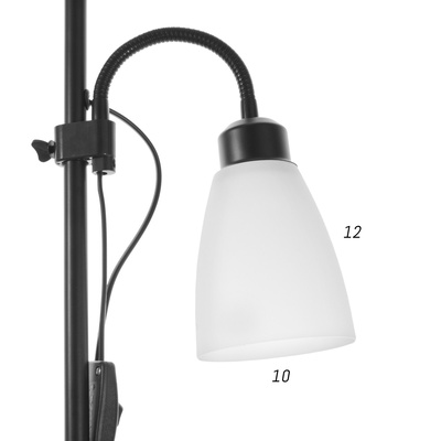 Торшер «Тренд 2» 1×40 Вт Е27+1хЕ27 40 Вт черный 22×22×180 см