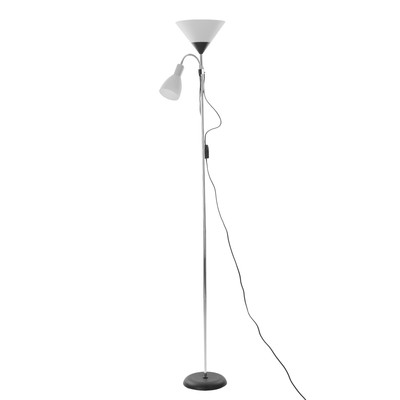 Торшер «Тренд 2» 1×40 Вт Е27+1хЕ27 40 Вт серебристый 22×22×180 см