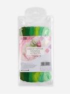 Нитки мулине, 8±1 м, набор 7 шт., зелёные - Фото 4