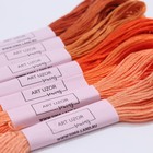 Набор ниток мулине, 8 ± 1 м, 7 шт, цвет оранжевый спектр - Фото 2