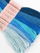 Нитки мулине, 8±1 м, набор 7 шт., синие - Фото 2