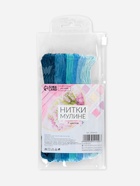 Нитки мулине, 8±1 м, набор 7 шт., синие - Фото 4