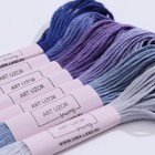 Набор ниток мулине, 8 ± 1 м, 7 шт, цвет фиолетовый спектр - Фото 2
