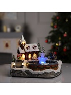 Светодиодная фигура «Новогодний фонтан» 23×18×13 см, полистоун, батарейки ААх3 (не в комплекте), USB, свечение тёплое белое - Фото 4