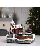 Светодиодная фигура «Новогодний фонтан» 23×18×13 см, полистоун, батарейки ААх3 (не в комплекте), USB, свечение тёплое белое - Фото 5