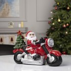 Светодиодная фигура «Дед Мороз на мотоцикле» 30 × 10 × 6 см, полистоун, батарейки ААх3 (не в комплекте), свечение мульти - фото 6339917