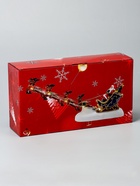 Светодиодная фигура «Упряжка Деда Мороза» 38 × 12 × 10 см, полистоун, батарейки ААх3 (не в комплекте), свечение мульти - фото 53677360