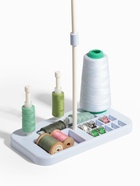 Органайзер-стойка для ниток, на подставке, 20.7×10.8×36.5 см, голубой, белый - Фото 7