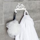 Крючок детский «Велосипед», цвет белый - Фото 2