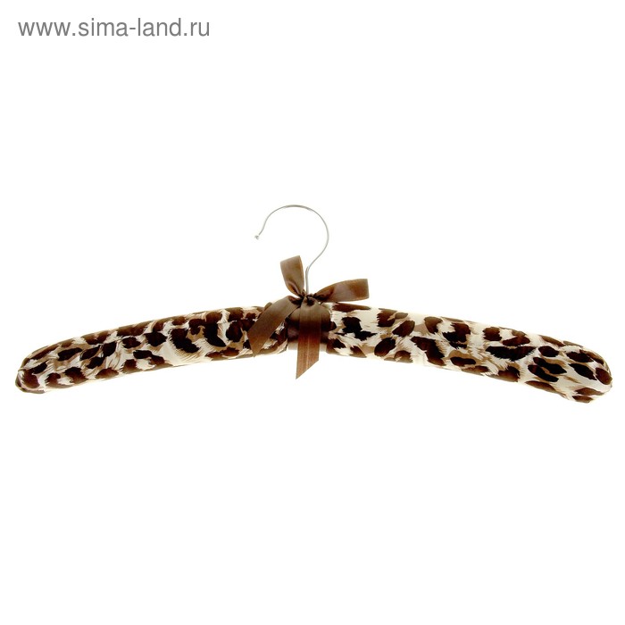 Плечики для одежды мягкие «Сафари. Леопард», размер 40-42, цвет коричнево-белый - Фото 1