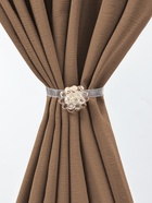 Подхват для штор «Гроздь», d=4.5 см, прозрачный, бежевый - Фото 1