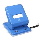 Дырокол металлический 45 листов, Attomex, с линейкой, синий - фото 22534873