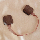 Подхват для штор «Квадрат», 4 × 4 см, цвет кофейный - Фото 2