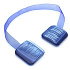 Подхват для штор на ленте "Квадрат перламутровый", цвет синий - Фото 1