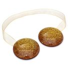Подхват для штор на ленте "Круг с блёстками", d=5см, цвет золотистый - Фото 1