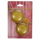 Подхват для штор на ленте "Круг с блёстками", d=5см, цвет золотистый - Фото 2