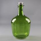 Бутылка стеклянная «GJA. Атами», 3,4 л, с фарфоровой крышкой с бугельным замком, цвет зелёный - фото 9084407