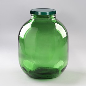 Бутыль стеклянный «Зелёный», 7,5 л, цвет зелёный