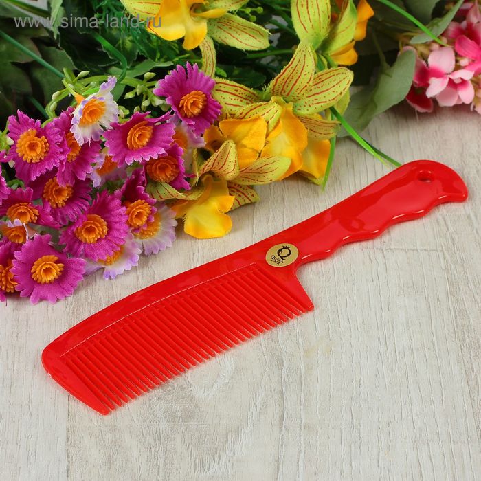 Расчёска с ручкой, цвета МИКС - Фото 1