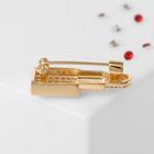 Брошь «Помада», цвет бело-розовый в золоте - Фото 2