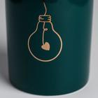 Кашпо керамическое с тиснением, горшок «Лампочка», 8 х 9,5 см - Фото 4