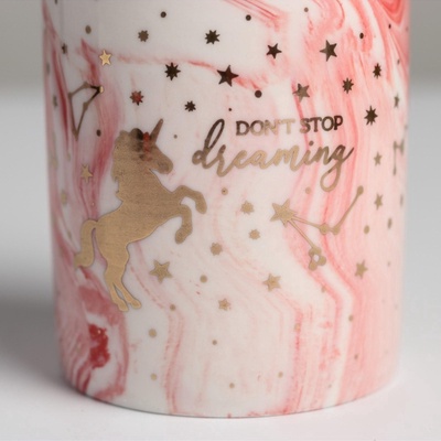 Кашпо для цветов с тиснением, «Единорог», 8 х 9.5 см