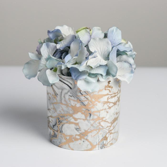 Кашпо для цветов «Мрамор», 10 х 10 см - Фото 1