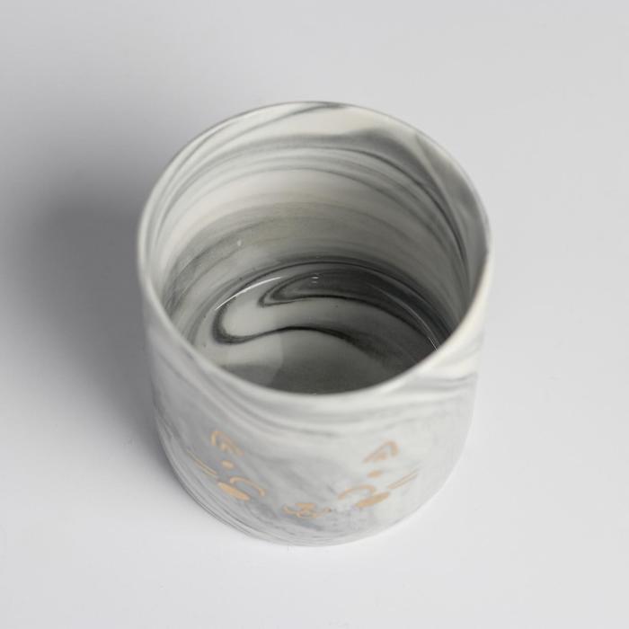 Горшок керамический с тиснением, кашпо «Котик», 8 х 7,5 см - фото 1905700390