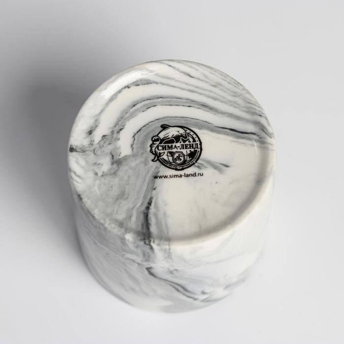 Горшок керамический с тиснением, кашпо «Котик», 8 х 7,5 см - фото 1905700392