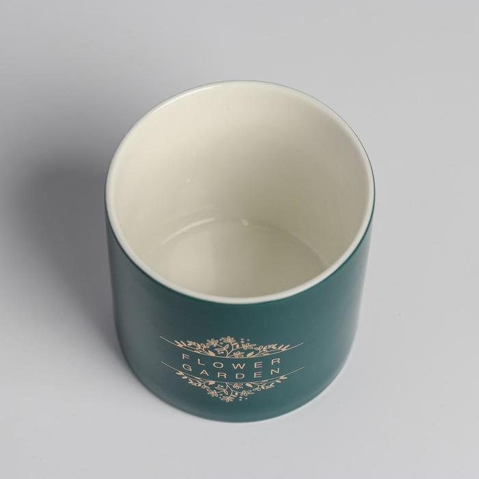 Горшок керамический с тиснением, кашпо «Цветочный сад», 8 х 7,5 см - фото 1905700395