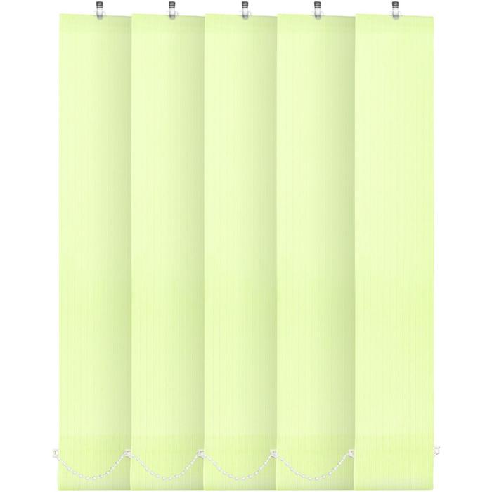 Вертикальные жалюзи «Лайн», 160 х 180 см, управление к механизму, цвет зелёный - Фото 1