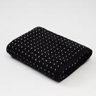 Полотенце махровое Этель ЧБ «Пунктир», пестроткань, 70×130 см - Фото 2