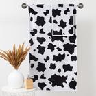 Полотенце махровое Этель ЧБ «Корова», пестроткань, 30х60 см - Фото 5