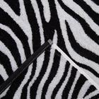 Полотенце махровое Этель ЧБ «Зебра», пестроткань, 70×130 см - Фото 3