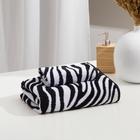 Полотенце махровое Этель ЧБ «Зебра», пестроткань, 70×130 см - Фото 4