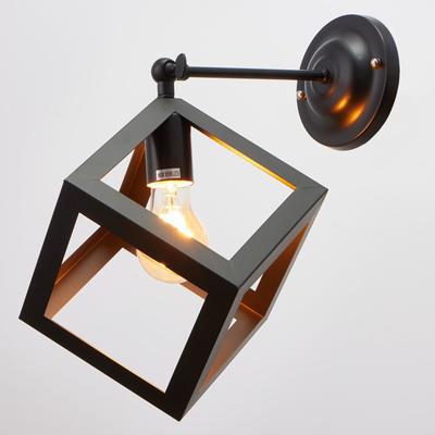 Бра «Куб» 1хE27 40 Вт черный 22×28×30 см