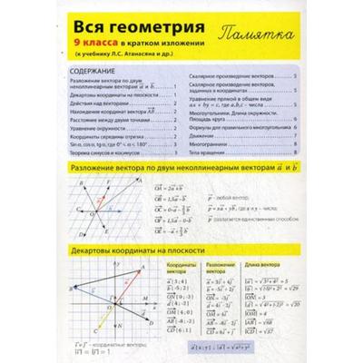 Вся геометрия 9 класса в кратком изложении. Памятка. Горина Д.А.