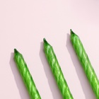 Свечи в торт "Спираль", 6 см, зелёные, набор 10 шт - фото 9907005